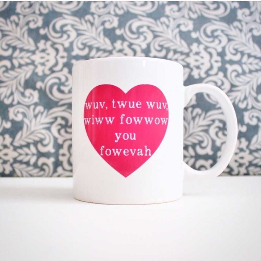 Wuv twue wuv coffee cup mug new princess bride